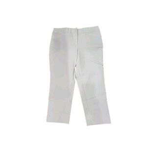 Loft Pants Julie Fit Cropped The Riviera White Mid-rise Slacks Women's 10